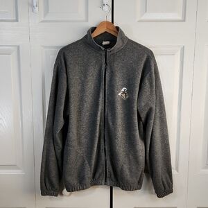 Purdue Mens Gray 1/4 Zip Pullover Fleece Size Med Collegiate Sports Badger Sport